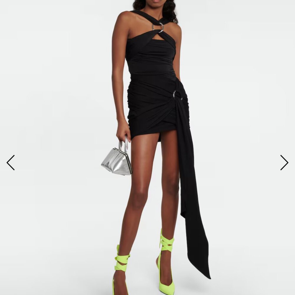 The Attico: Fran technical jersey miniskirt